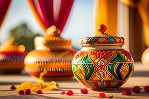 indian wedding decor ideas. AI-Generated photo