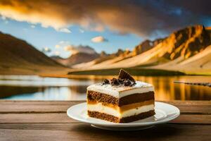 the best dessert in the world is a slice of cake. AI-Generated photo