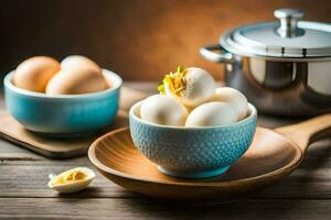 how to cook hard boiled eggs in the microwave. AI-Generated photo