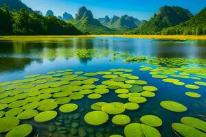 the lily pads are the most beautiful flowers in the world. AI-Generated photo