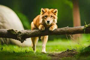 foto fondo de pantalla el bosque, animal, animal, lobo, animal, lobo, animal, lobo,. generado por ai