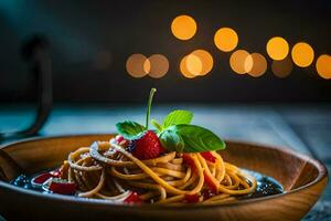 el mejor pasta platos en el mundo. generado por ai foto