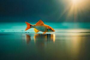 goldfish in the water. AI-Generated photo