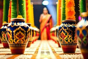 indian wedding decor ideas. AI-Generated photo