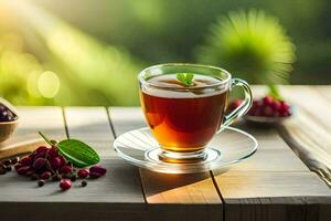 cranberry tea is a great way to get your daily dose of vitamin c. AI-Generated photo