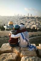 unidad en Jerusalén. generativo ai foto