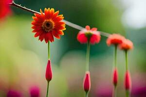 foto fondo de pantalla el cielo, flores, el sol, el flores, el flores, el flores. generado por ai