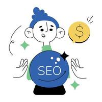 Trendy Seo Forecast vector