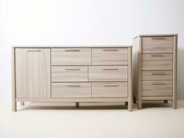 Furniture on white background AI Generative photo