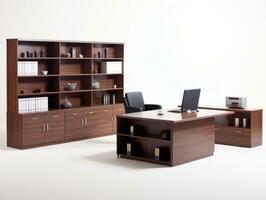 Furniture on white background AI Generative photo