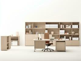 Furniture on white background AI Generative photo