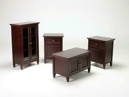 Furniture on white background AI Generative photo