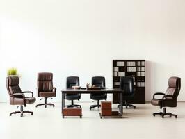 Furniture on white background AI Generative photo