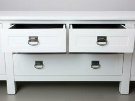 Furniture on white background AI Generative photo
