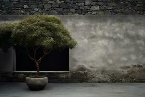 Texture of the wall adds depth and character to the structure AI Generative photo