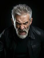 Man of European appearance who appears to be furious AI Generative photo