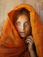 Young woman with Indian features who appears to be schocked AI Generative photo