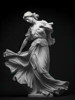 Marble statue of a ballerina. Generative AI photo