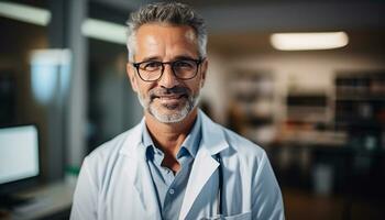 Doctors, healthcare practitioners, and medics use stethoscopes to listen to patients' heart, lungs, and intestinal sounds, helping to diagnose and treat a variety of medical conditions. Generative Ai photo