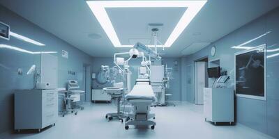 minimalistic design Interior of operating room in modern clinic. AI Generative photo