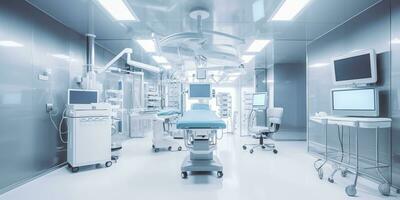 minimalistic design Interior of operating room in modern clinic. AI Generative photo