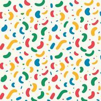 Creative minimalist style art background for children or trendy design with basic shapes.A vibrant and playful seamless pattern with colorful basic shapes on a white background. vector