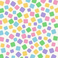 A cheerful and fun seamless pattern with colorful pastel squares on a white background. vector