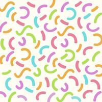 Pastel Confetti Doodle Seamless Pattern.A fun and playful seamless pattern with pastel colored confetti and doodles on a white background. vector