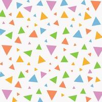 Pastel Triangle Confetti Seamless Pattern.A fun and festive seamless pattern with pastel colored triangle confetti on a white background. vector