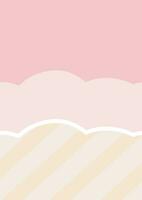 Cute cloud on pastel pink background photo