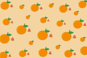 Orange fruit vector seamless pattern photo