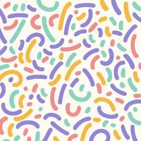 Pastel Fun Line Seamless Pattern. A fun and playful seamless pattern with pastel colored lines on a white background. vector