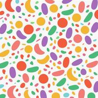 Colorful Pebbles Seamless Pattern.A vibrant and natural seamless pattern with colorful pebbles on a white background. vector