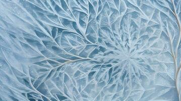 fascinante escarcha patrones en un invierno cristal de ventana revelador el sublime belleza de clima frío arte. ai generado foto
