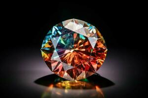 Radiant Colorful diamond. Generate Ai photo