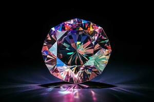 Shimmering Colorful diamond. Generate Ai photo