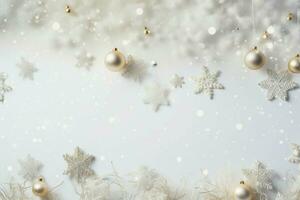 Cheerful Christmas day background frame. Generate Ai photo