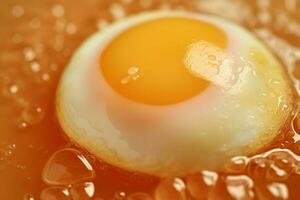 Organic Closeup fresh egg. Generate Ai photo