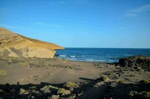 Scenic view with the seashore photo