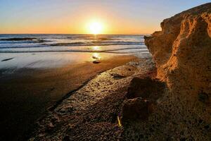 Scenic view with the seashore photo