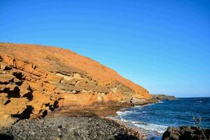 Scenic view with the seashore photo