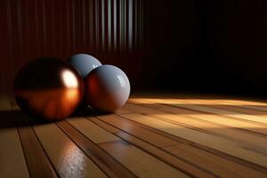 3D Render of Realistic Abstract Background Objects Volumetric Lighting AI Generative photo