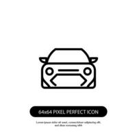 car icon line vector. simple car icon line vector. car outline front symbol. custom icon car outline vector