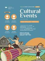 Cultural Event design layout template background with Indonesian illustration of Nusa Tenggara vector