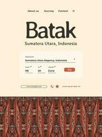 Indonesia Pattern Gorga Batak illustration design vector