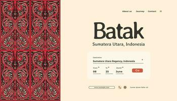 Indonesia Pattern Gorga Batak illustration design vector