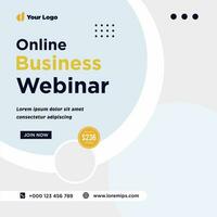 Digital marketing live webinar and corporate social media or template banner vector