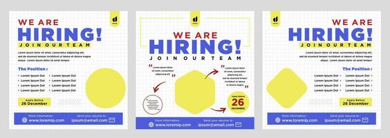 We are hiring social media post promotion vector