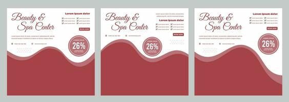 Beauty and spa banner or social media template vector