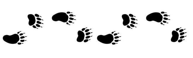 Bear footprint. Paw vector foot trail print of bear. For t-shirts, backgrounds, patterns, design, greeting cards, child prints